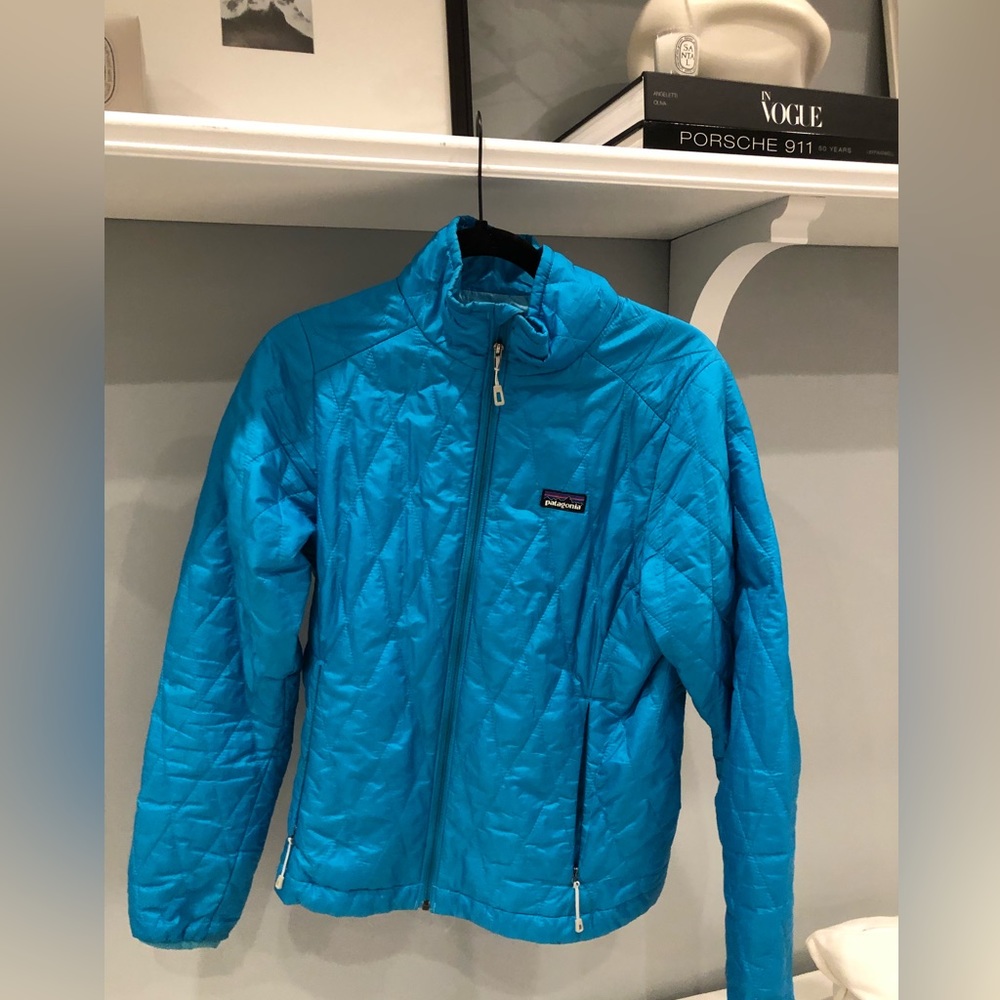 Patagonia Nanopuff down jacket in turquoise